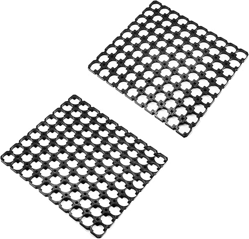 Bettomshin 5pcs 9x10 Celda Espaciador Soporte de Batería Soportes Plástico 0.839 in Diámetro del agujero para 21700 Batería de Litio DIY Batería