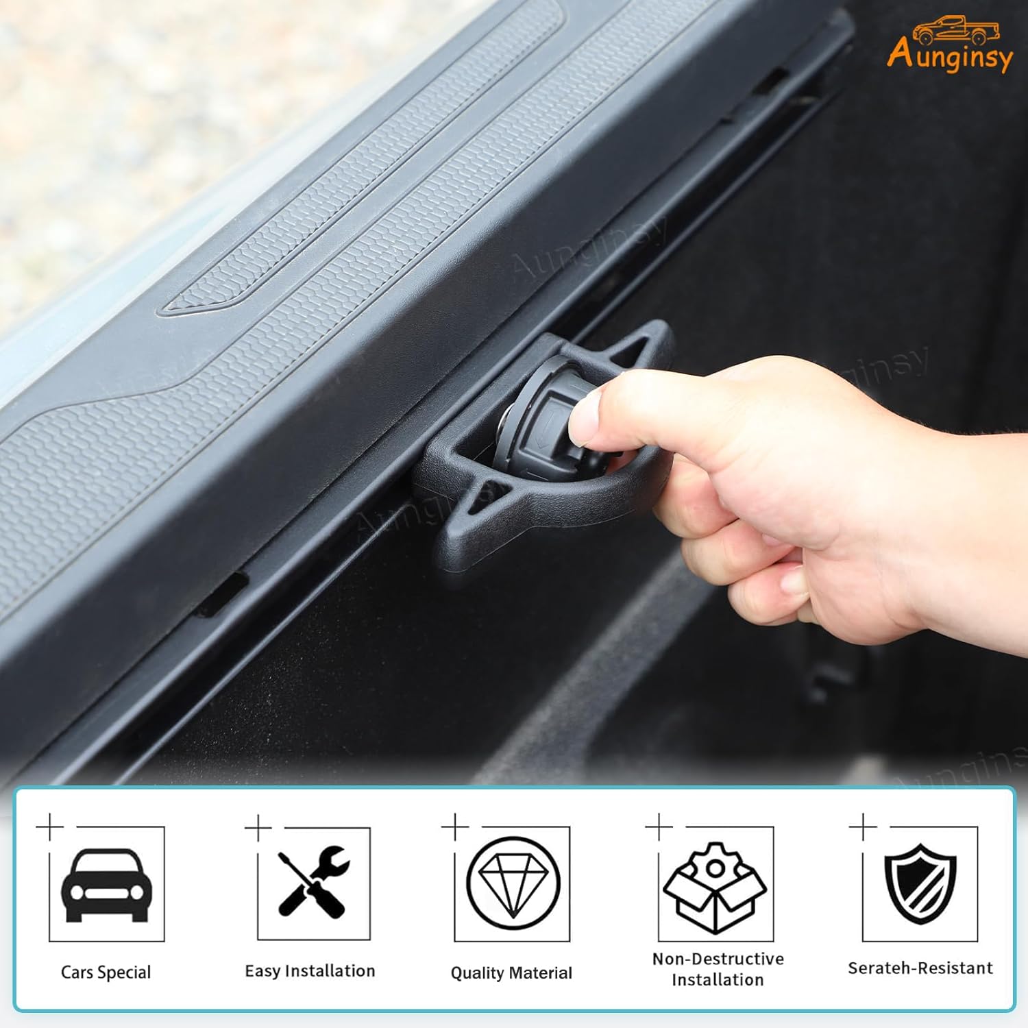 4Pcs Bed Cleat Tie Down Anchor Compatible with Toyota Tacoma 2005-2026/Tundra 2022-2026, Pickup Truck Heavy Duty Cargo Box Anchor Ram Rail System Replace PT278-35112/PT278-35160 Bed Cleats Accessories