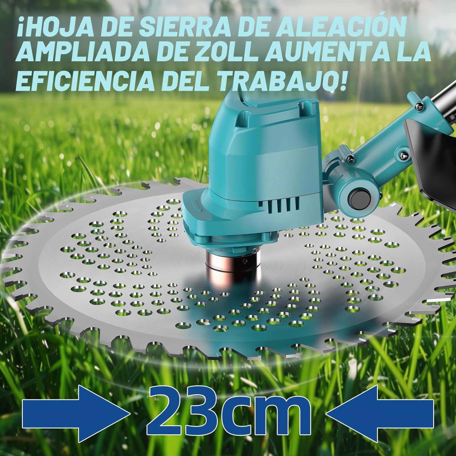 Cortabordes inalámbrico para baterías Makita, Motor sin escobillas 1200W, 2 baterías 4000mAh, telescópico, Cabezal Ajustable césped y maleza