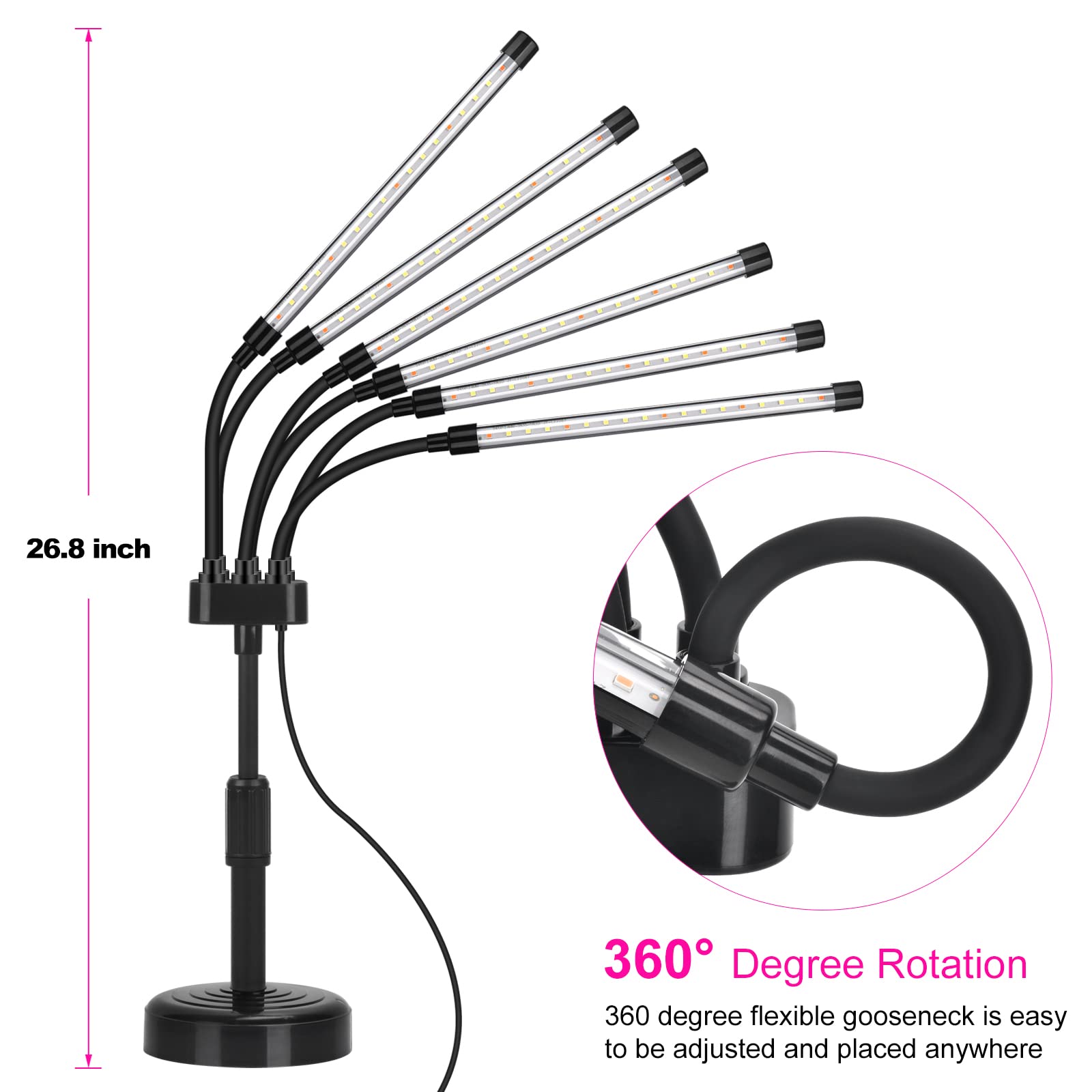 栽培キット optic6 Amazon.com: Grow Lights for Indoor Plants, Six Head Plant