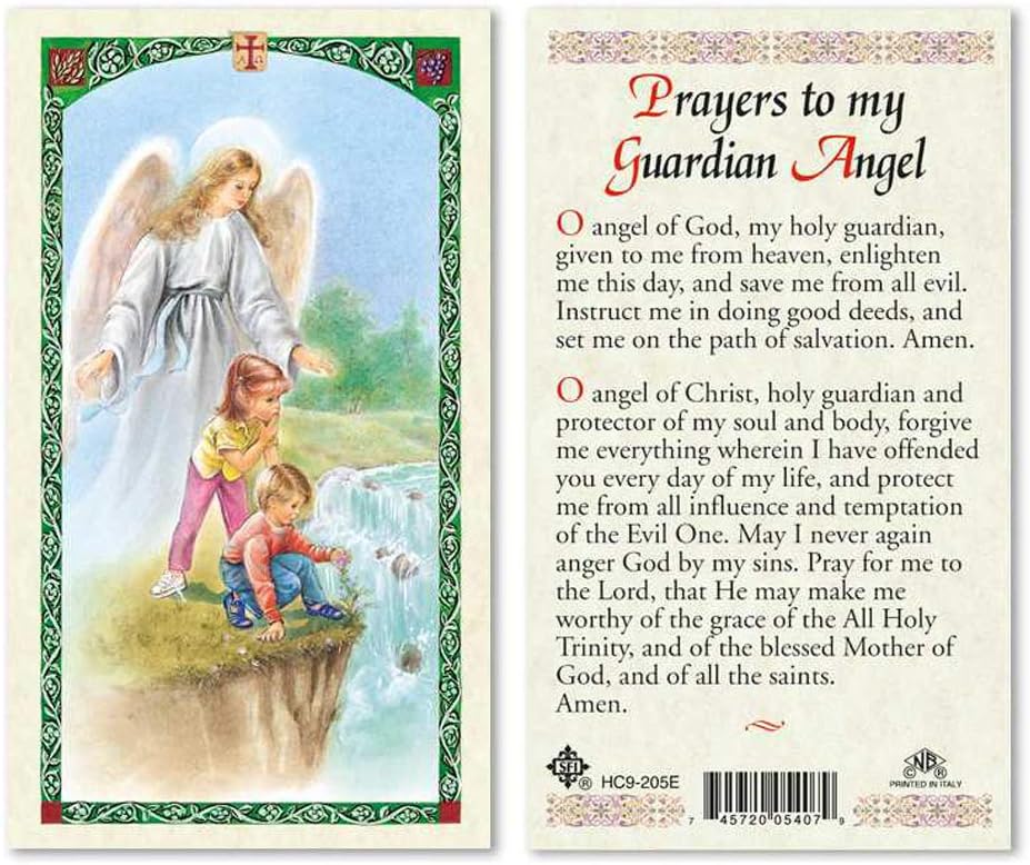 Gigi's Classy Kids Prayers To My Guardian Angel Laminated Prayer Cards - Pack of 25