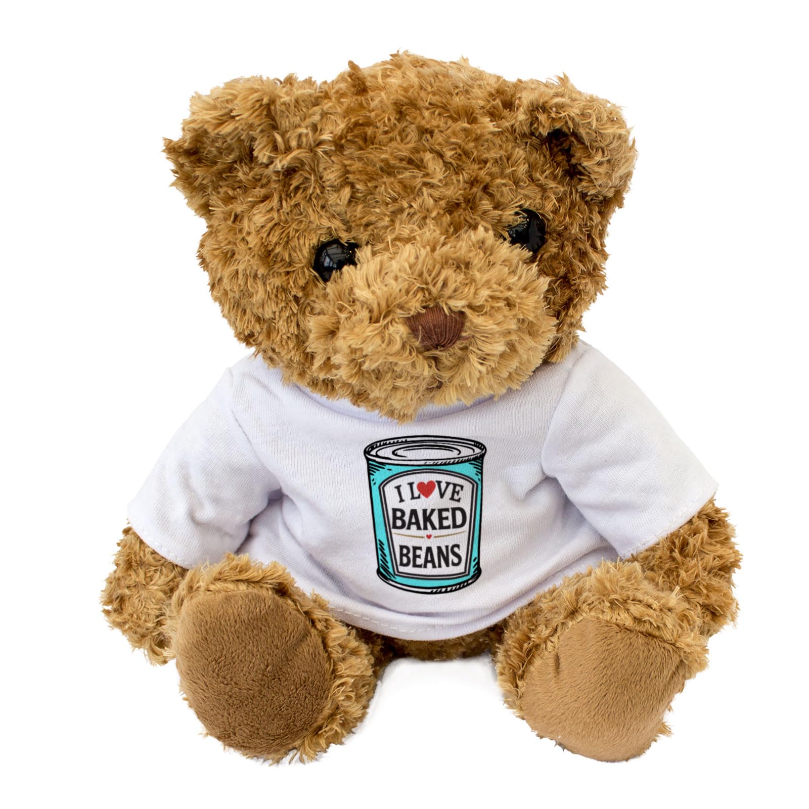 Big Red Egg I LOVE BAKED BEANS - Teddy Bear - Cute Soft Cuddly Adorable - Gift Present, Brown - Image 2