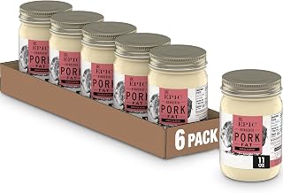 EPIC Organic Pork Fat, Keto Friendly, Whole30, 11oz Jar (Pack of 6)