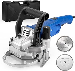 Heavy-Duty Undercut Saw Jamb Saw Kit 1800W 2.5HP 120V 60Hz, with Two 6.5" Alloy Blade (Wood) and One Diamond Blade (Tiles and Masonary), 13ft Cord, Model EUS1800