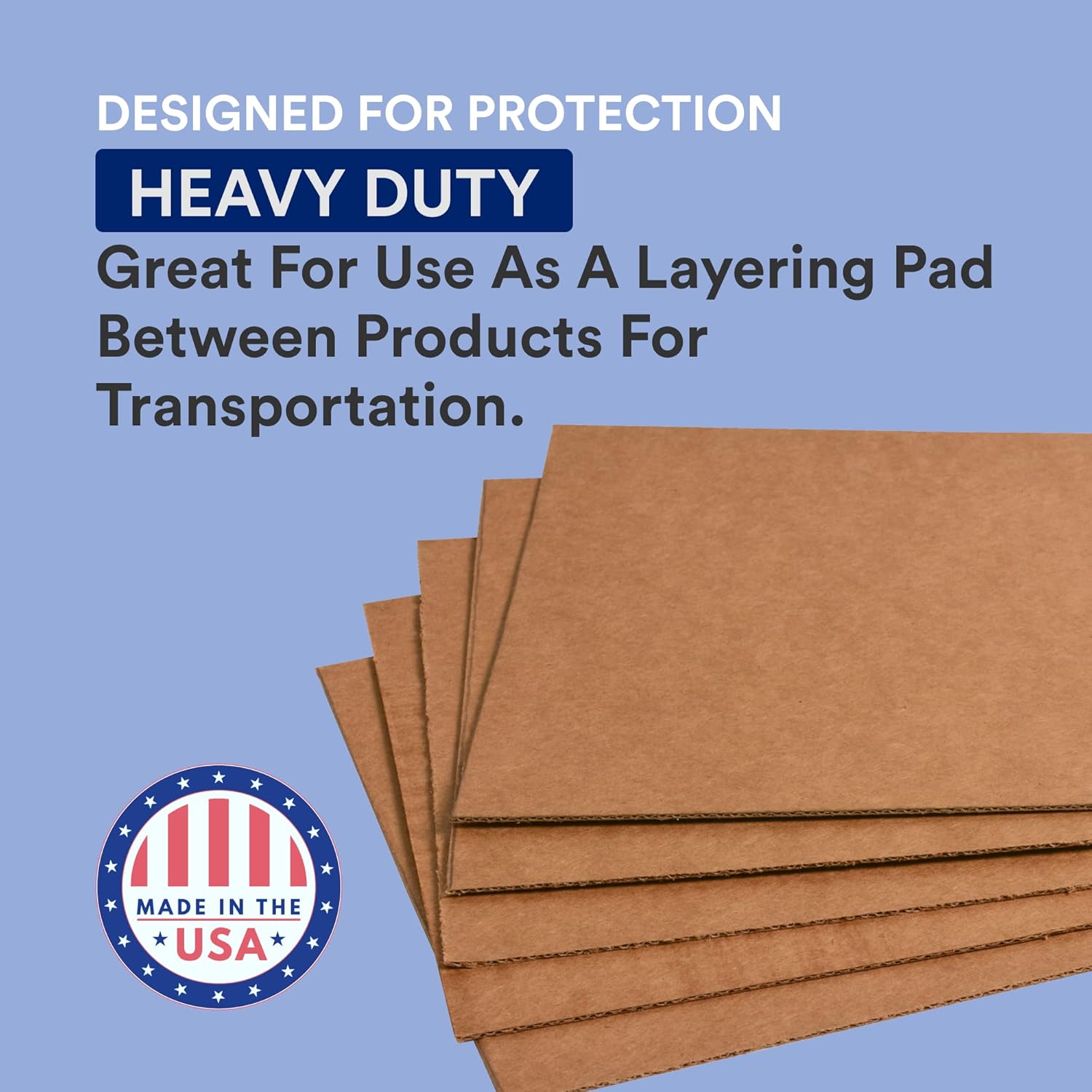 Box USA Double Wall Corrugated Cardboard Sheets, 36" x 48", Kraft (Pack of 5), (BSP3648DW)