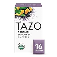 Vista 8 de TAZO Té orgánico Earl Grey para la salud y el bienestar, alto contenido de cafeína y sabor audaz, 16 unidades (paquete de 6)