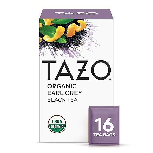 Miniatura 8 de TAZO Té orgánico Earl Grey para la salud y el bienestar, alto contenido de cafeína y sabor audaz, 16 unidades (paquete de 6)