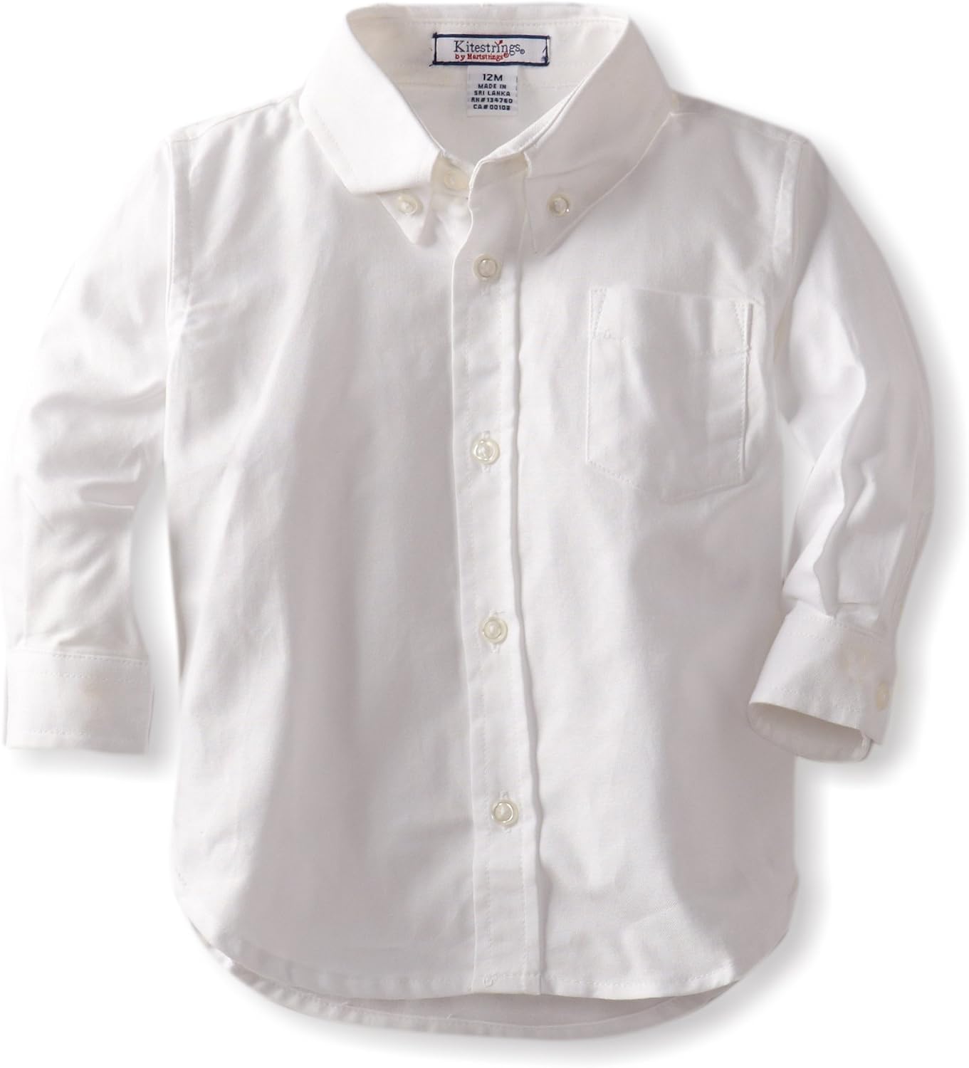 Kitestrings Baby Boys' Button Front Shirt, White, 18 Months