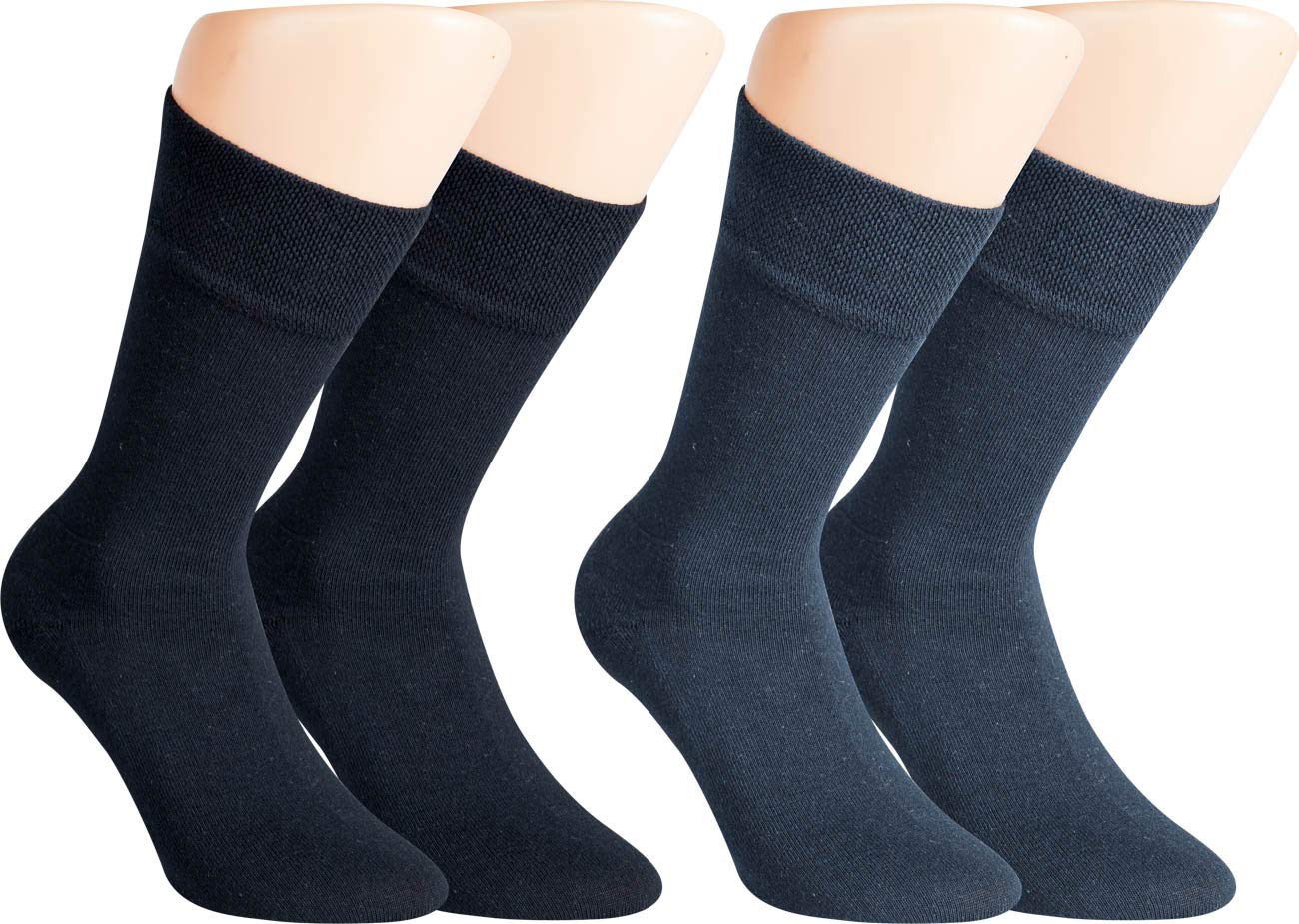 RS. Harmony 6 Paar Baumwollsocken Für Herren, Übergröße 47-54 – Weicher Softrand, Handgekettelt, Verstärkt
