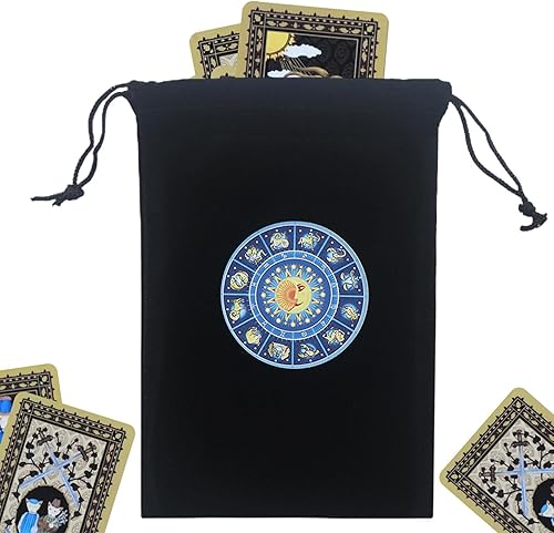 Miniatura 7 de Yimin Tarot Card Bag  Tarot Card Pouch 4.7x6.9 Inch - Reusable Drawstrings Bags for Jewelry, Gift, Wedding Favors, Bags, Party Favors