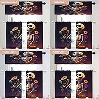 Vista 145 de Shrahala Ethnic Geometric Tribal Kitchen Valances Half Window Curtain, Native American Navajo Tribal Design Print Kitchen Valance for Window Ink