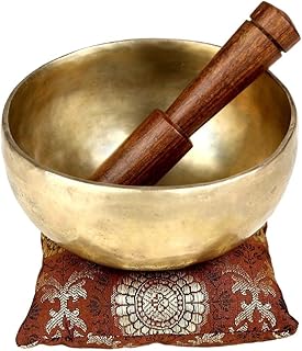 Devyom Meditation Singing Bowl Tibetan Music Alternative Healing Therapy With Sound And Vibration Touch Bell Metal 6 Inch