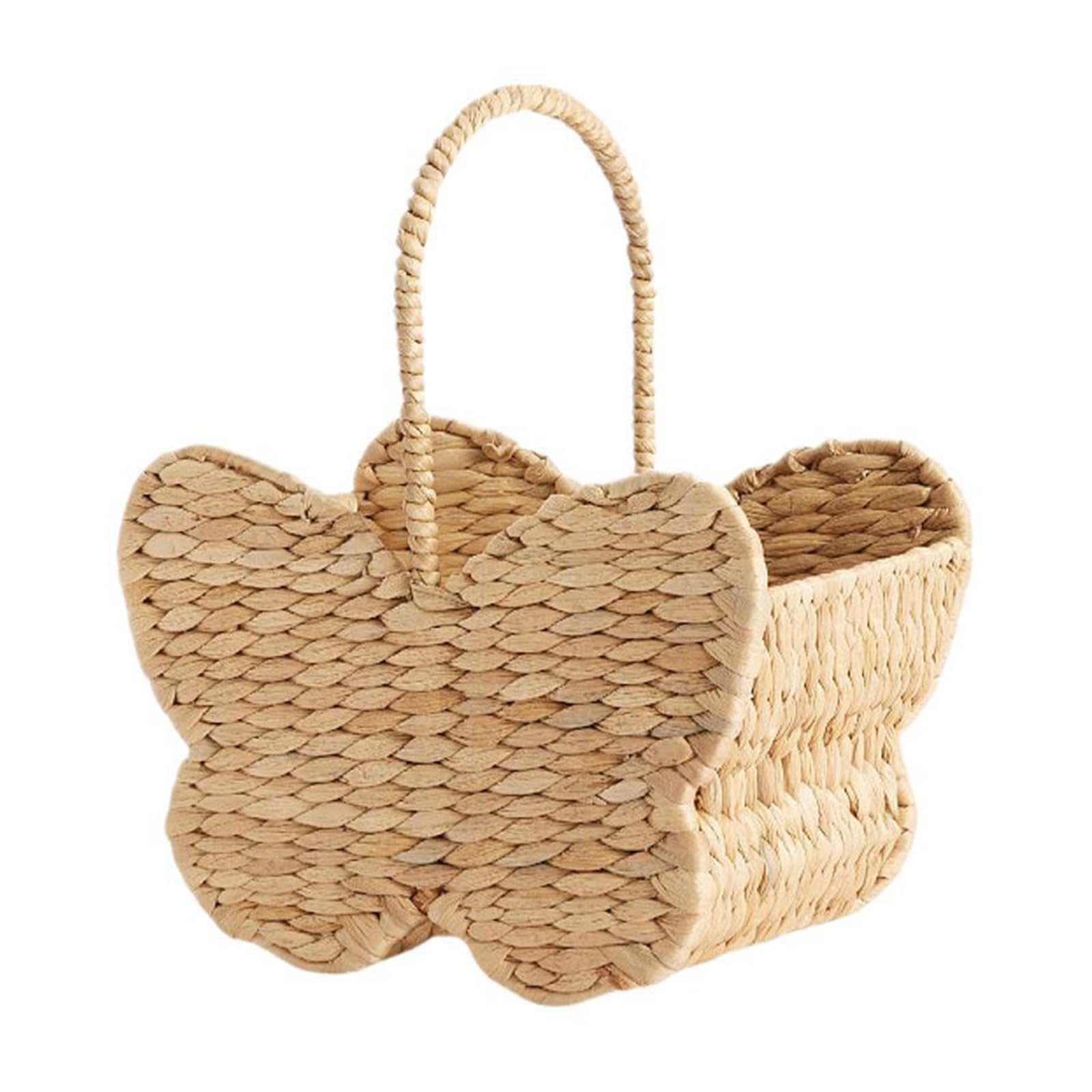 Panier rotin papillon pour décoration salon et ambiance naturelle
