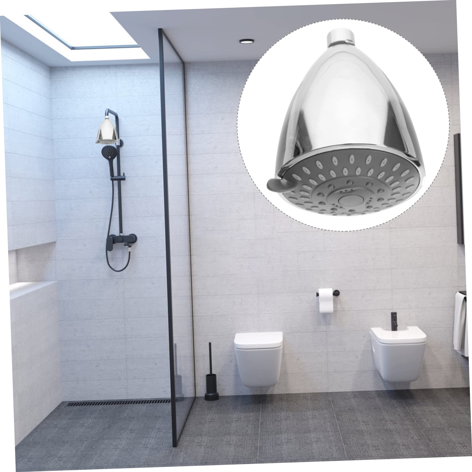 Garneck Addolcitore per Acqua Dura in Materiale ABS con Doccia Filtrata Filtro per Acqua da 6 Pollici Filtro per Acqua A 15 Stadi