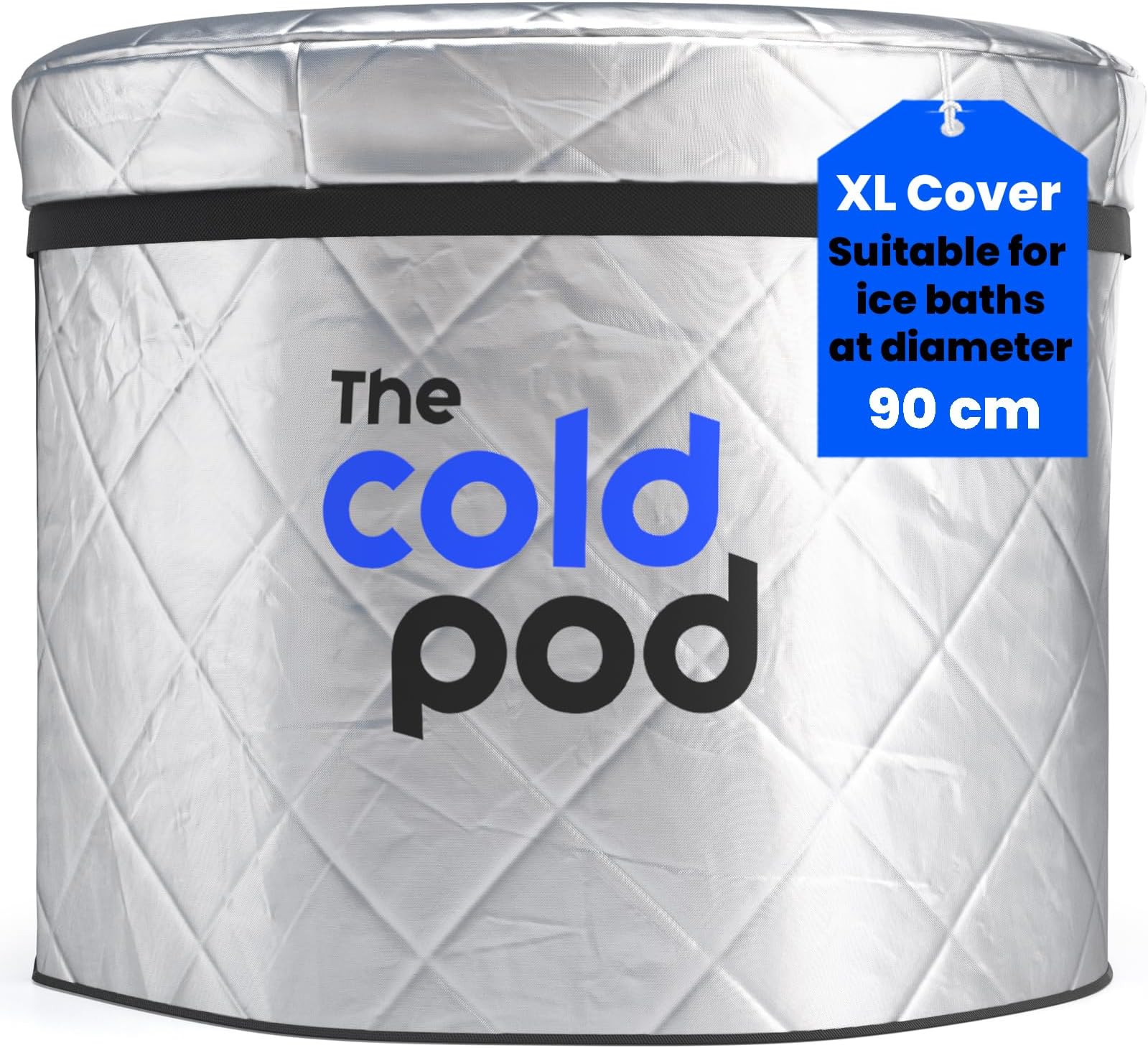 The Cold Pod Ice Bath Tub Cover: Insulated and Silver UV Heat Reflective Cold Plunge Tub Cover,Water Proof and Zip Up All Weather Resistant Protective Lid