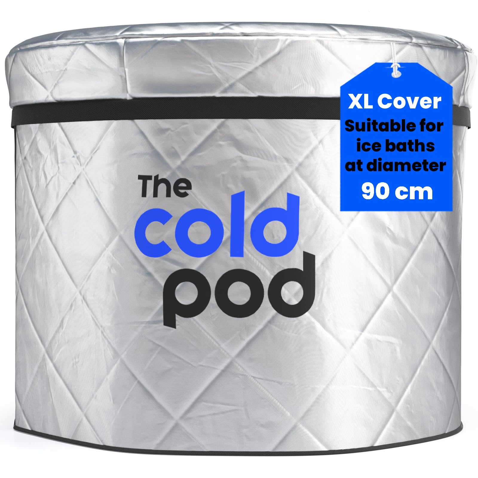 The Cold Pod Ice Bath Tub Cover: Insulated and Silver UV Heat Reflective Cold Plunge Tub Cover,Water Proof and Zip Up All Weather Resistant Protective Lid