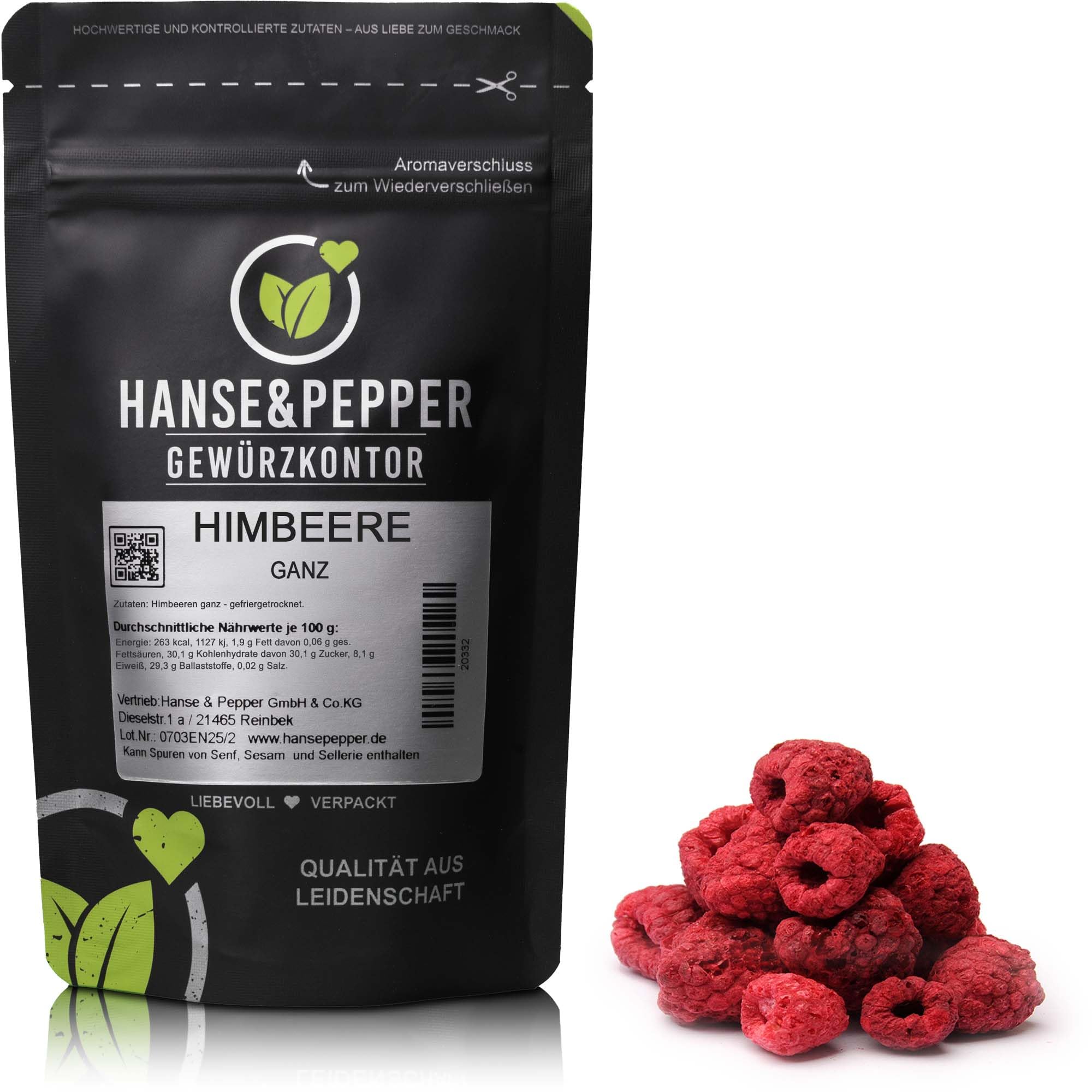 1kg Himbeere ganz schonend gefriergetrocknet ganze Früchte Trockenfrüchte
