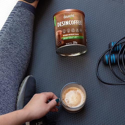 Miniatura 3 de Desincha Desin - Café instantáneo Keto sabor moca chocolate; café 100% arábica, té verde, yerba mate, canela y cacao; bajo en calorías, colágeno,