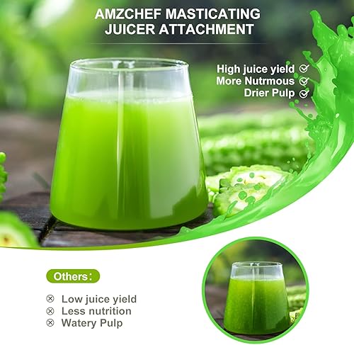 Miniatura 2 de Accesorio de exprimidor de masticación para todos los modelos KitchenAid, batidoras de pie, exprimidor de masticación AMZCHEF, accesorio de