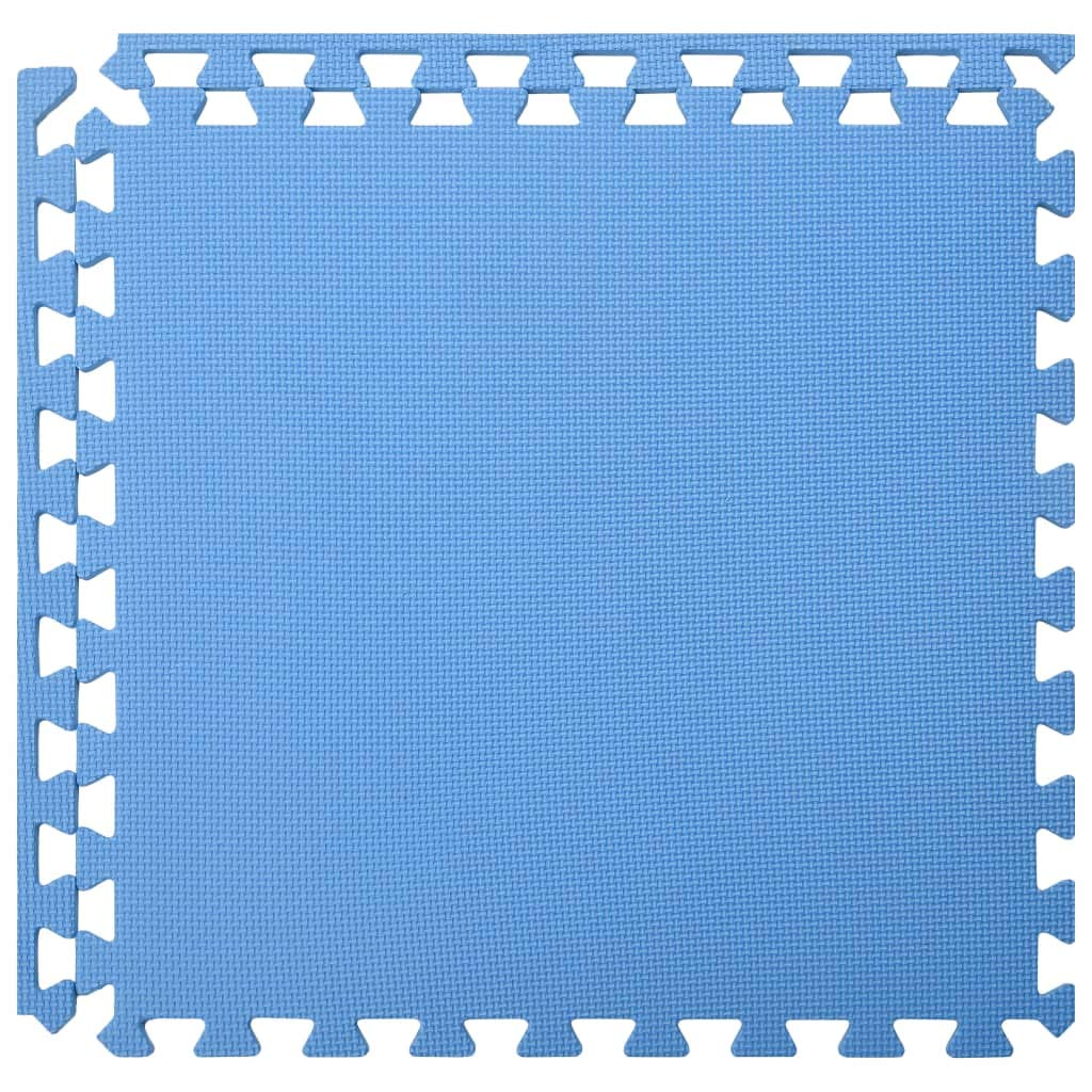 Maty piankowe EVA, zestaw 6 sztuk – 60 x 60 cm, maty wtykowe do fitnessu, jogi, pokoju zabaw – antypoślizgowe maty podłogowe, maty puzzle, 2,16 m², niebieskie