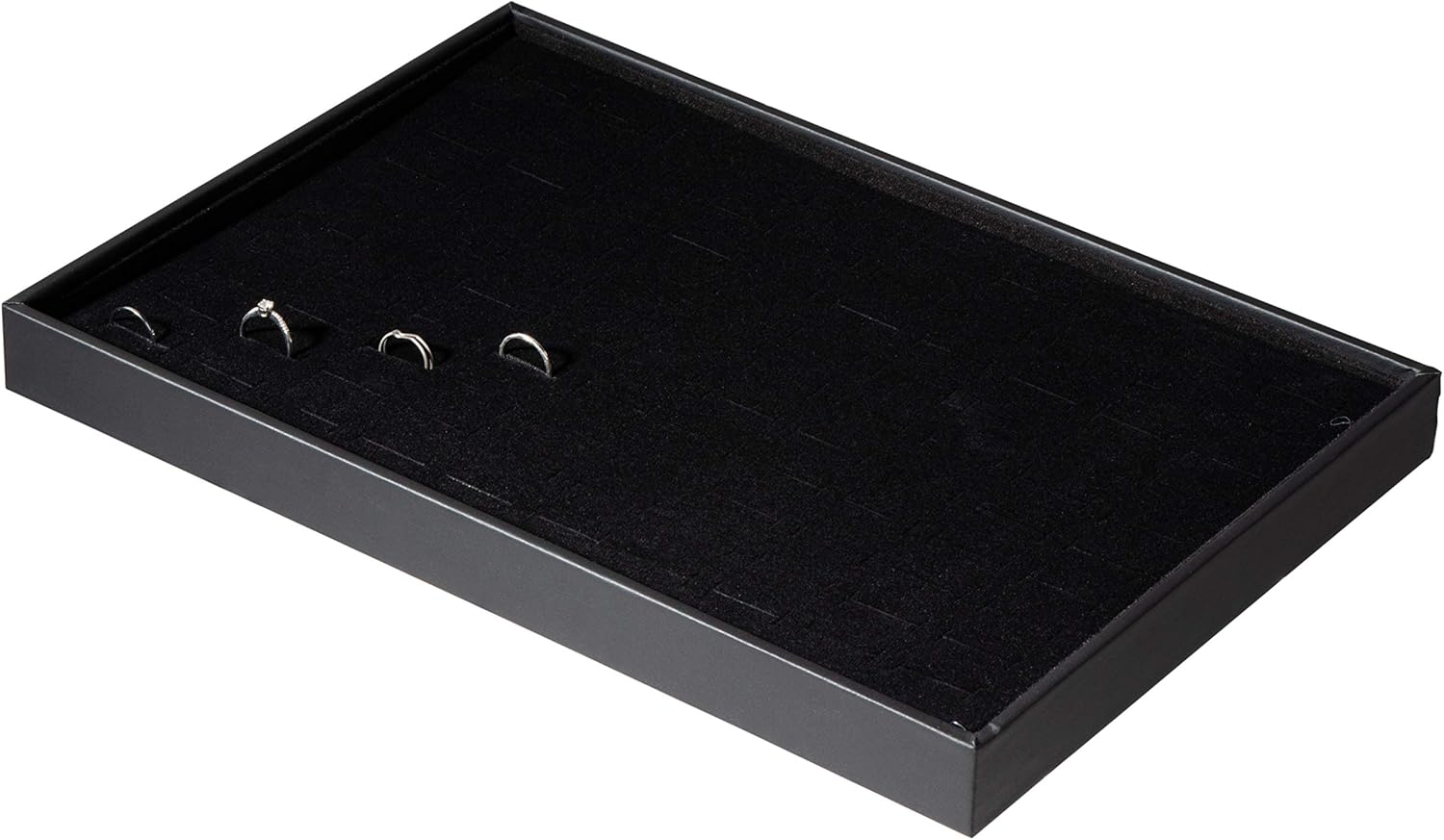 Ring Pad - 2-Pack Velvet Ring Display Pad with Faux Leather Case, 100-Slot Ring Box, 13.8 x 9.5 x 1.25-Inch Ring Foam, Jewelry Tray Insert for Accessory Storage : Clothing, Shoes & Jewelry