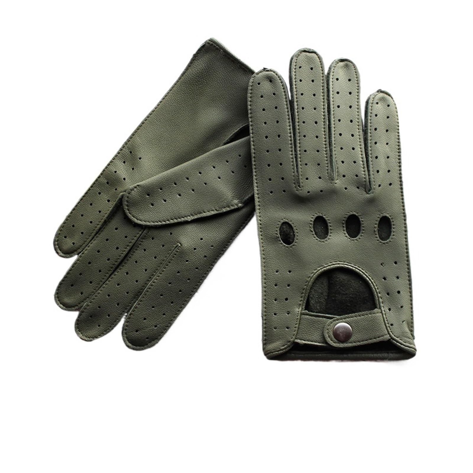 Guanti di pelle da uomo, Guanti da guida in pelle di daino uomo SA 1 strato sottile esterno for equitazione con dita intere for moto, taglie multiple