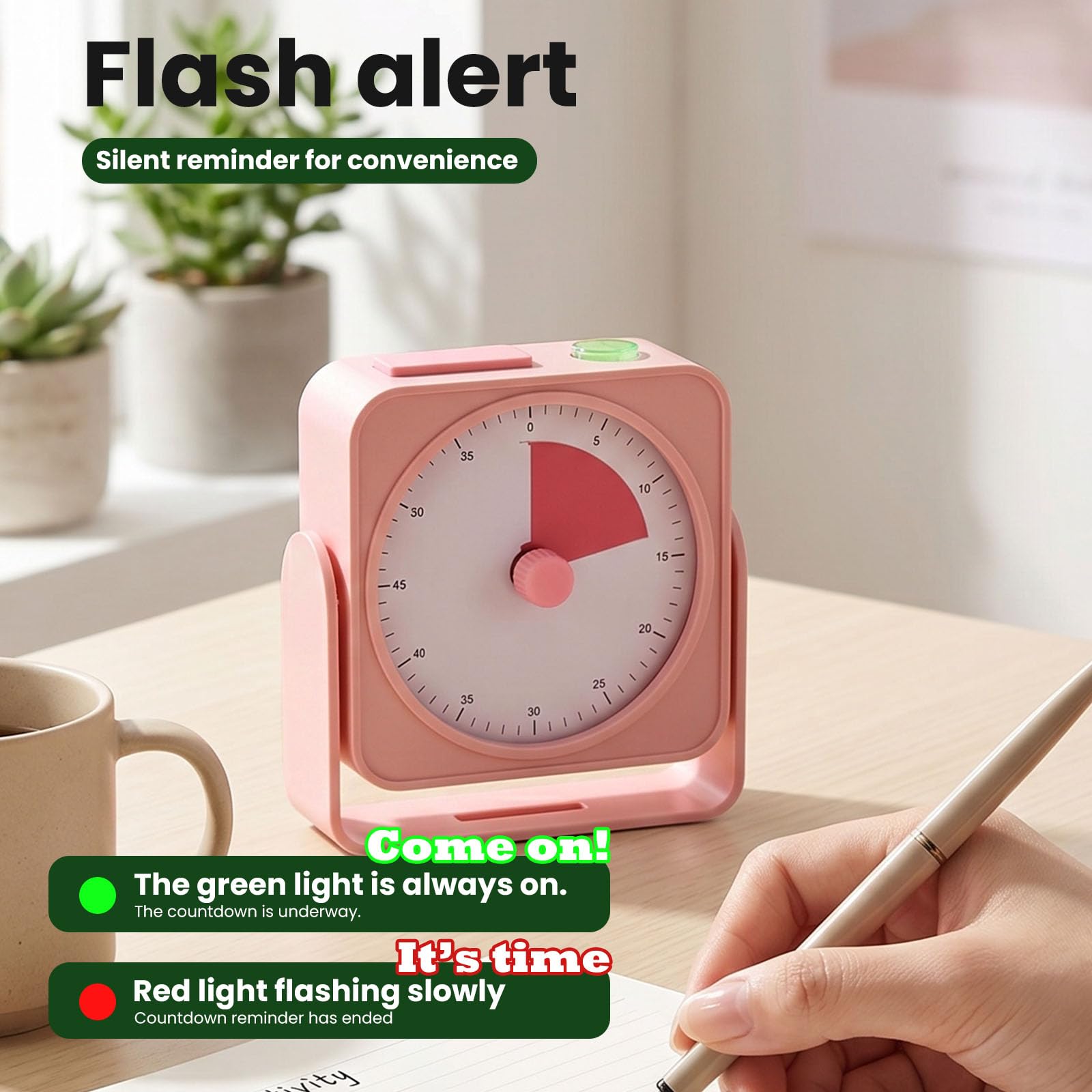 EooCoo Visual Timer - 60 Minute Countdown -2 EooCoo Visual Timer - 60 Minute Countdown -2