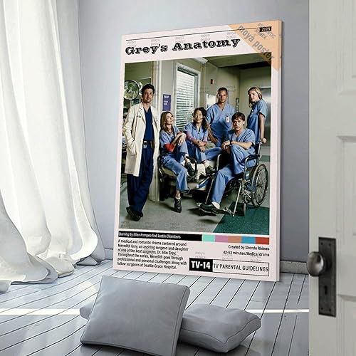 Miniatura 3 de Pósteres estéticos de la serie de televisión de Anatomía de Grey's Anatomy, pintura decorativa, lienzo, pósteres de pared e impresión artística