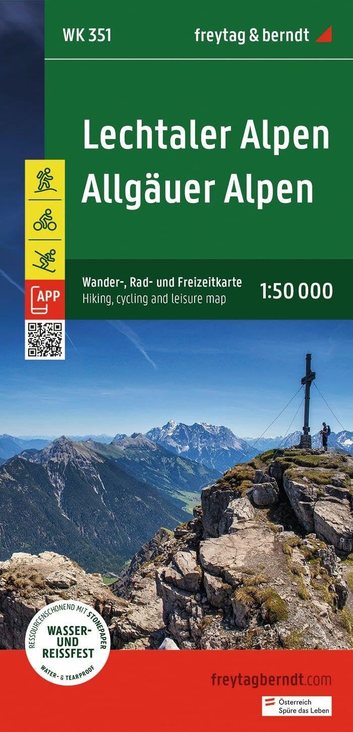 Lechtaler Alpen - Allgäuer Alpen Hiking, Cycling & Leisure Map - 1:50,000 scale: 351 (Wander-Rad-Freizeitkarte)