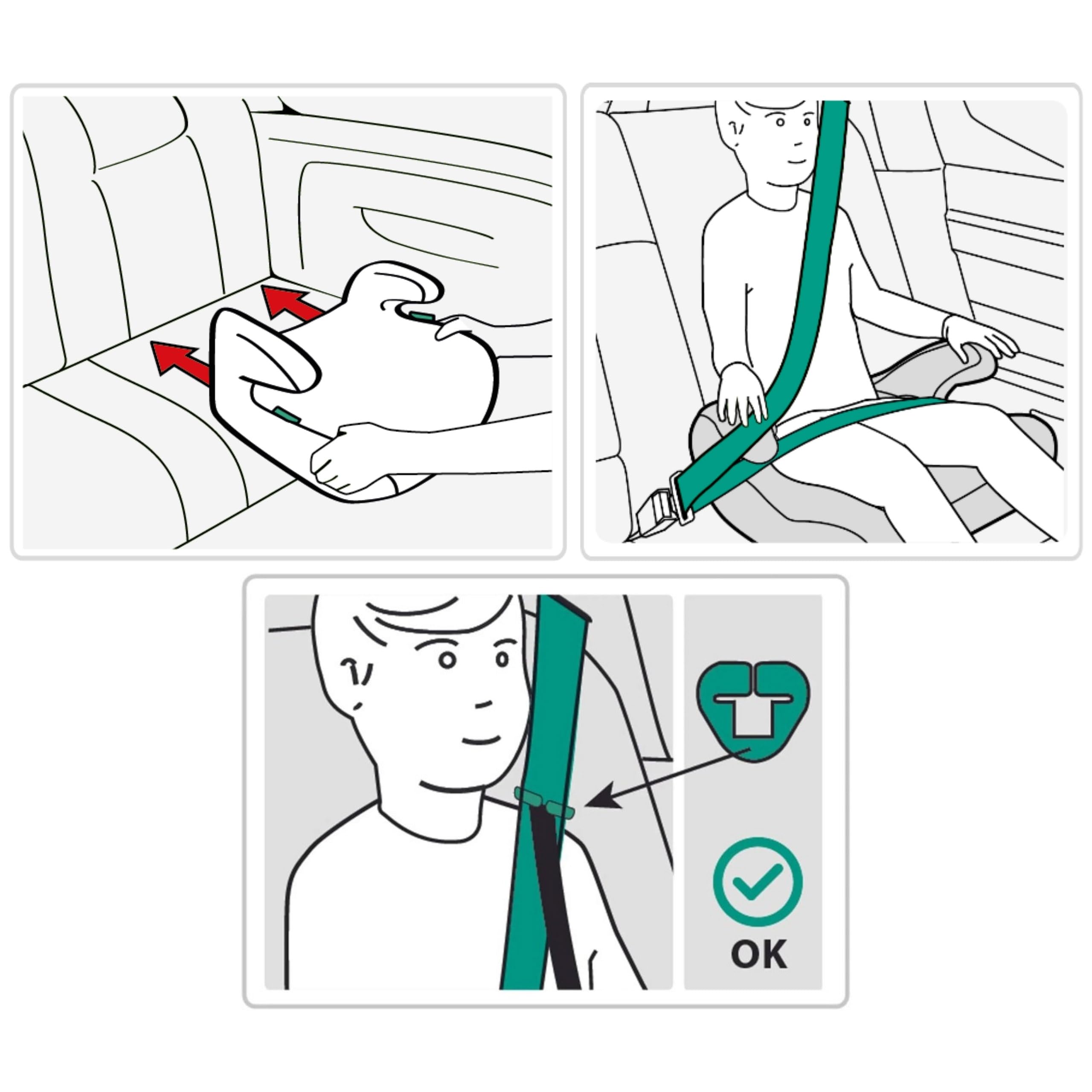 Siège auto avec ceinture, siège auto, rehausseur pour garçon 22-36 kg, 125-150 cm (Mickey Mouse)
