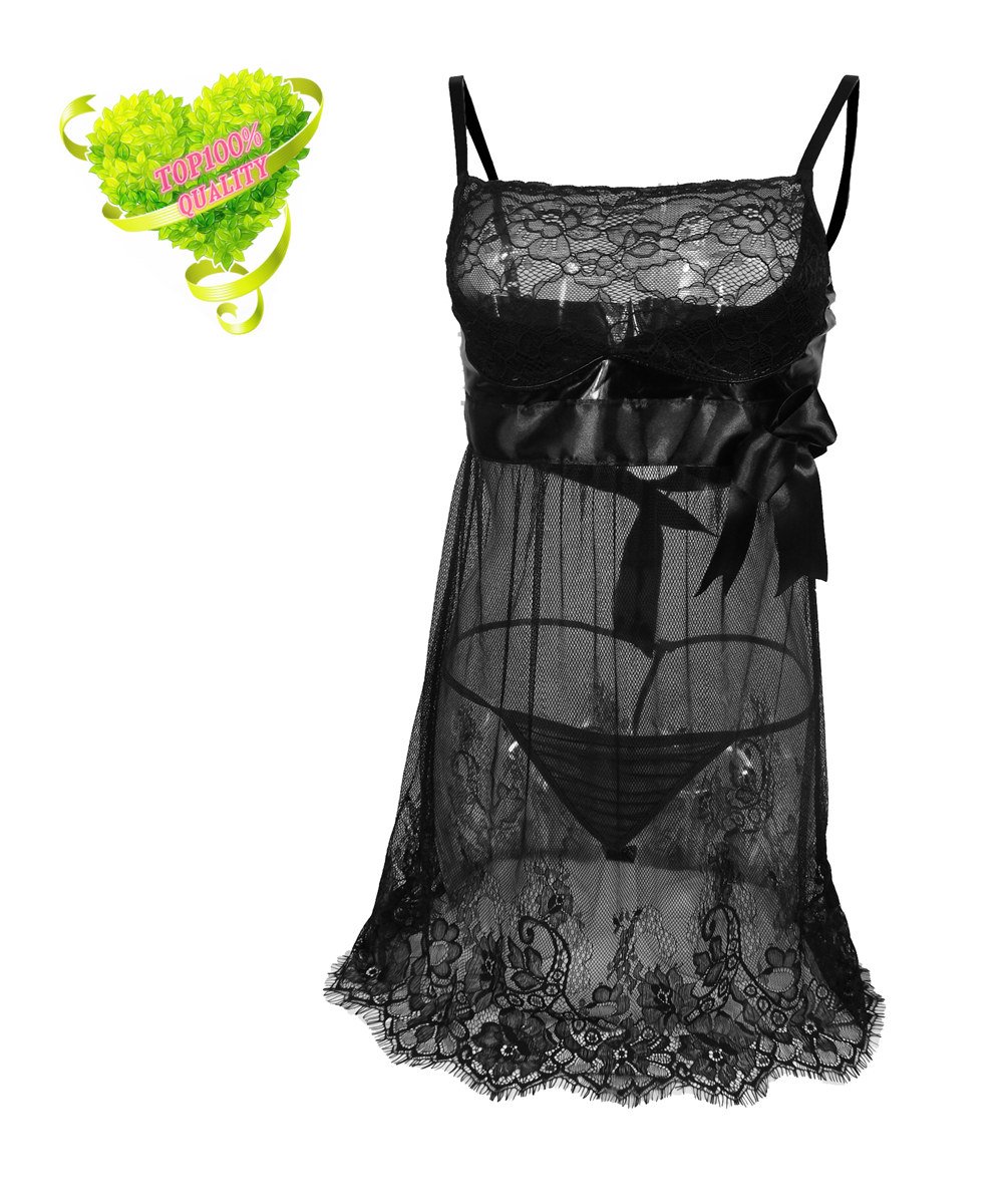Womens Sexy Lingerie Nightwear Sleepwear Underwear Babydoll with G-string