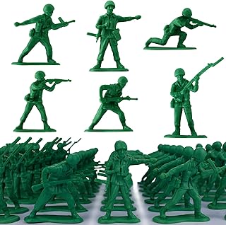 HAPTIME Classic Toy Soldiers Set (50 pcs ) , Plastic Army Men Action Figures- Inspire Creative Play and Learning Adventure...