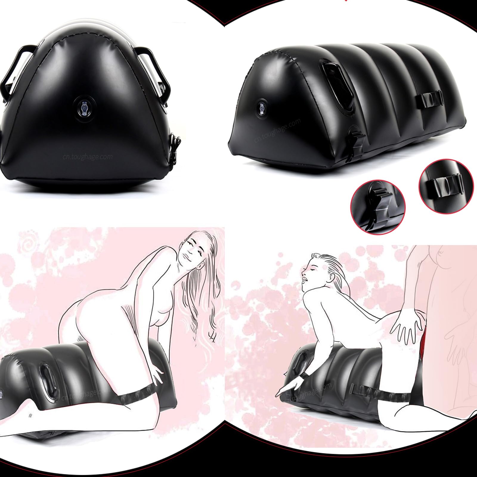 Muebles sexuales para dormitorio, multifuncional, inflable, sofá, cama, parejas, placer, triangular, cojín de postura, artículos sexuales, silla para mujeres, asiento portátil, pasamanos, posición