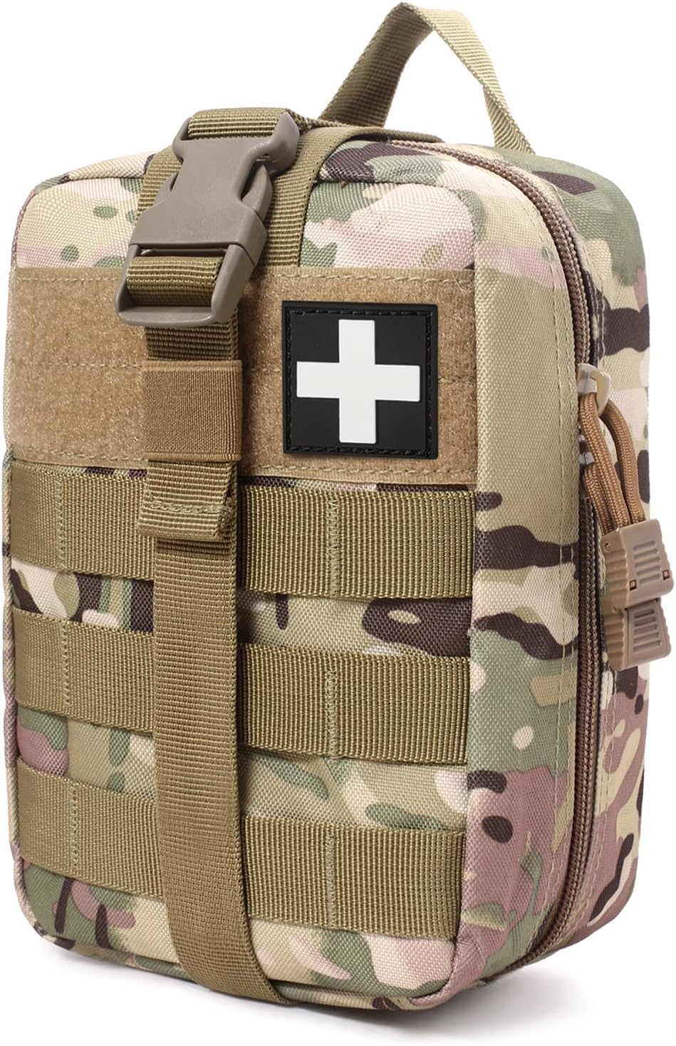 Molle Pouch, Sturdy 600D Nylon Tactical Medical Pouch,Rip-Away EMT First Aid Pouch (Bag Only)