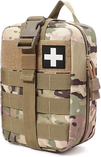 Molle - Bolsa médica táctica de nailon 600D resistente, bolsa de primeros auxilios para EMT (solo bolsa)