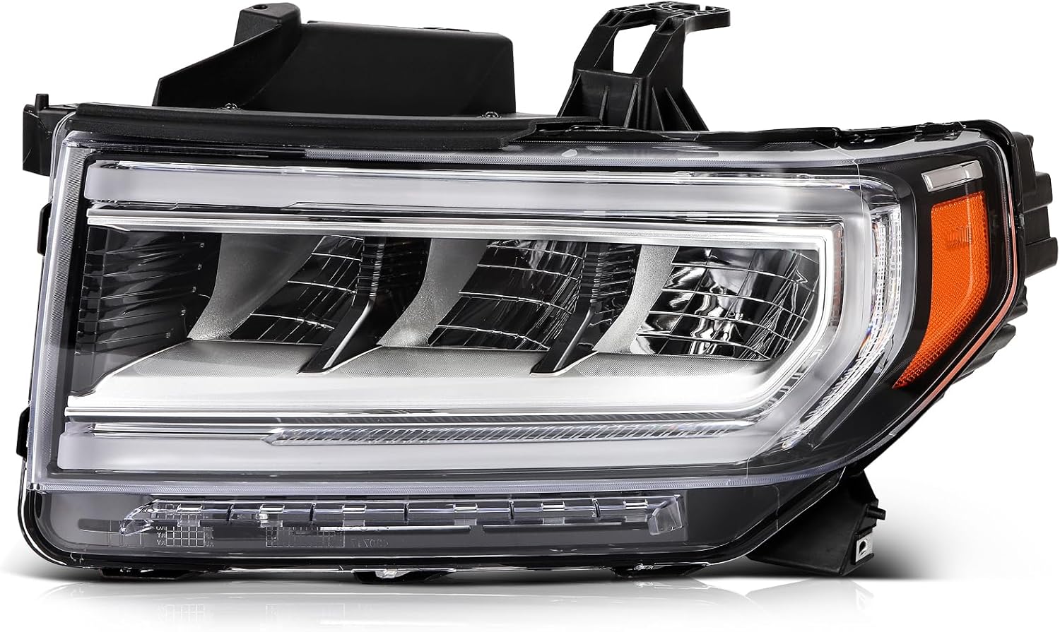 Headlight Assembly Fit with 2020-2023 for GMC Acadia Clear Lens Chrome Amber Reflector Driver Side 84902387 GM2502506