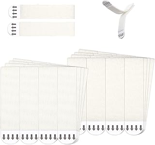 16-pairs(32 Strips) Adhesive Picture Hanging Strips and Loop Picture 45mm X 15mm Double Side Hook Loop Mounting Tapes Adhesive Tape Damage Free Removable Mounting Strip for Frame Hanging