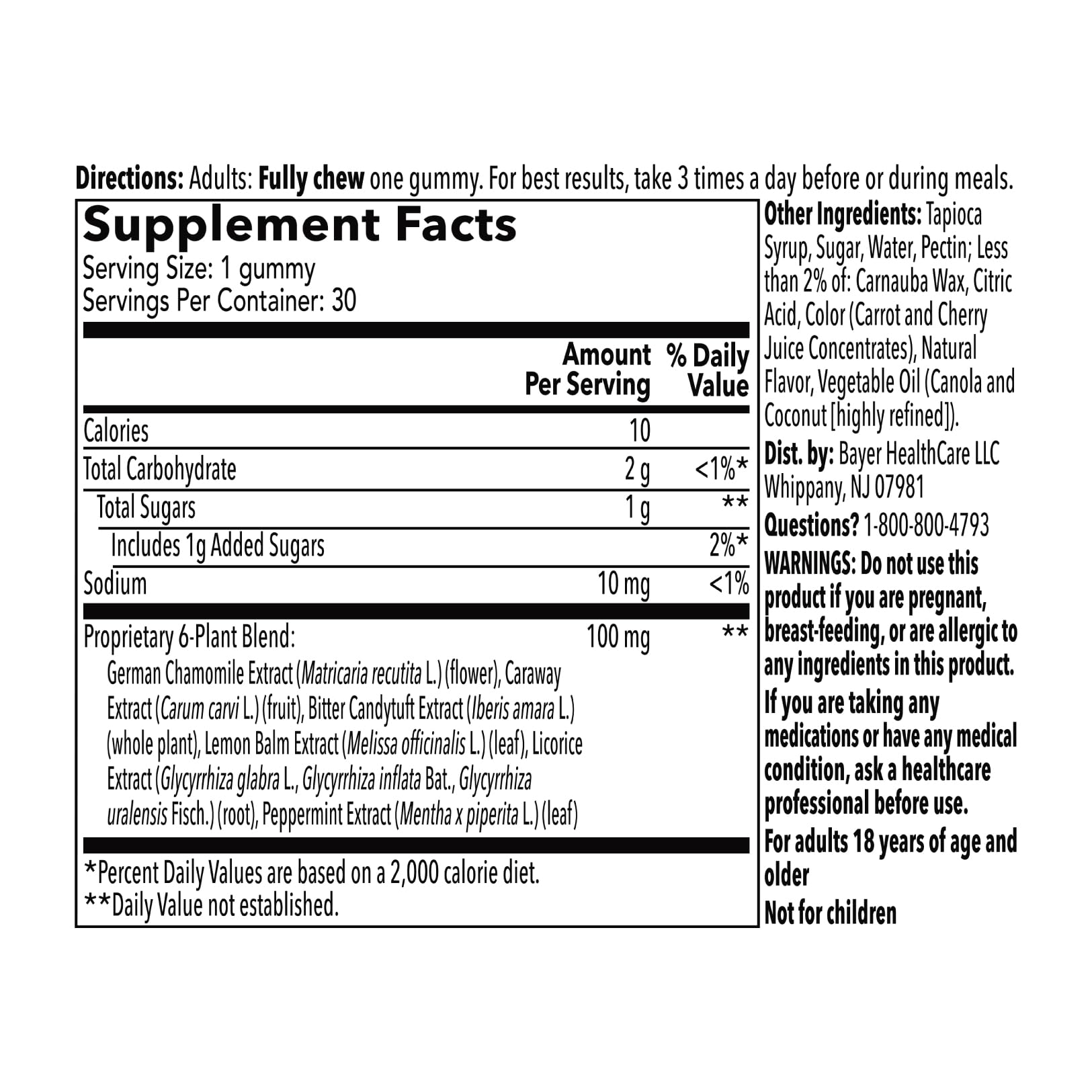 Iberogast Gummies Upset Stomach Relief: Helps Relieve a Combination of Occasional Indigestion/Upset Stomach, Gas, Heartburn, Bloating, Nausea and Abdominal Discomfort, Natural Elderberry Flavor, 30ct — Amazon image 6