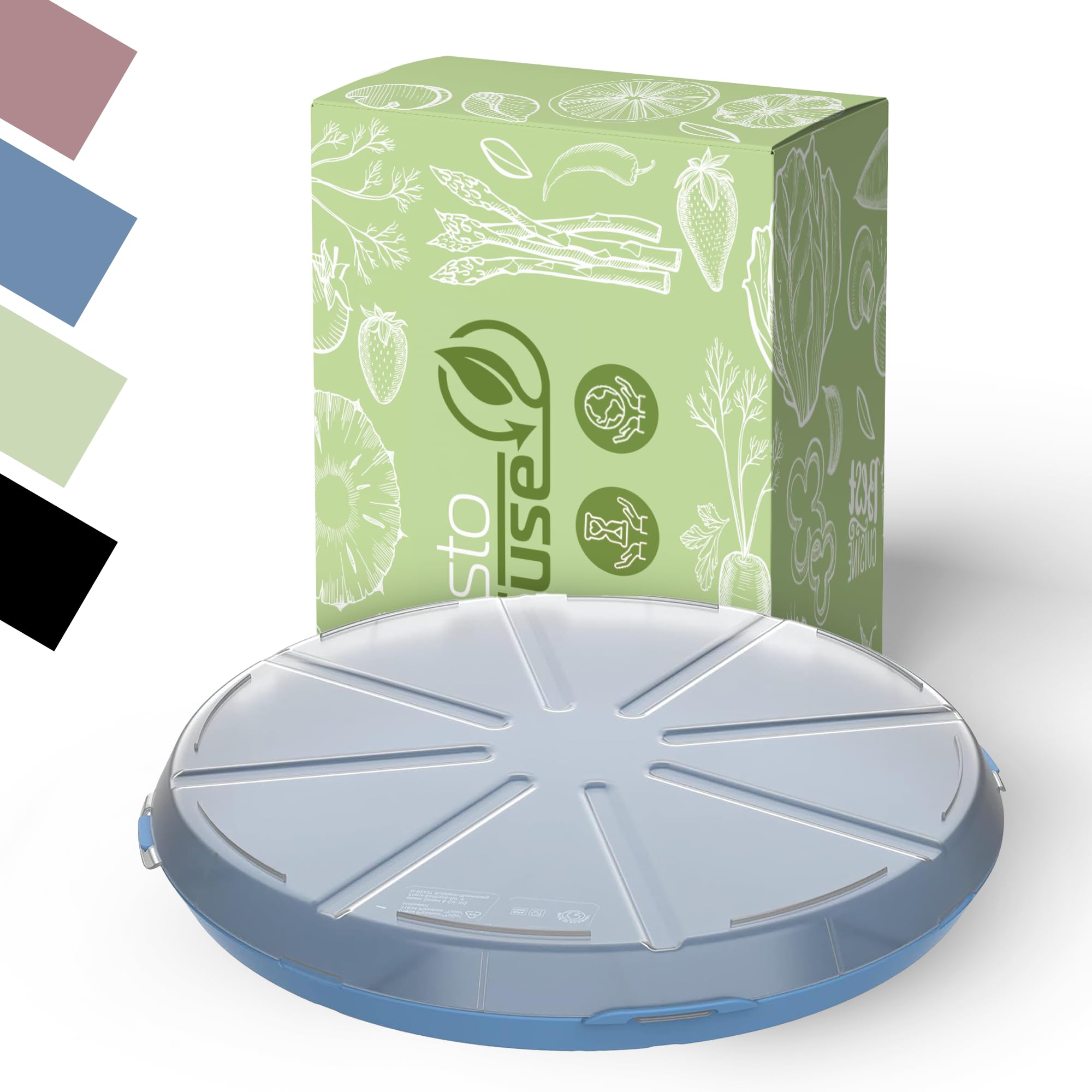 Pizzabox 'ToGo' – Caja de almacenamiento sin BPA de Pizza – Caja de plástico reutilizable de material reciclable – Práctica caja para el sector privado y la gastronomía