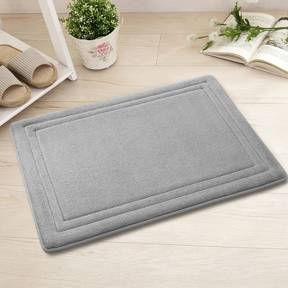 Tapis de bain antidérapant épais et moelleux haut de gamme pour salle de bains confort 43x61cm