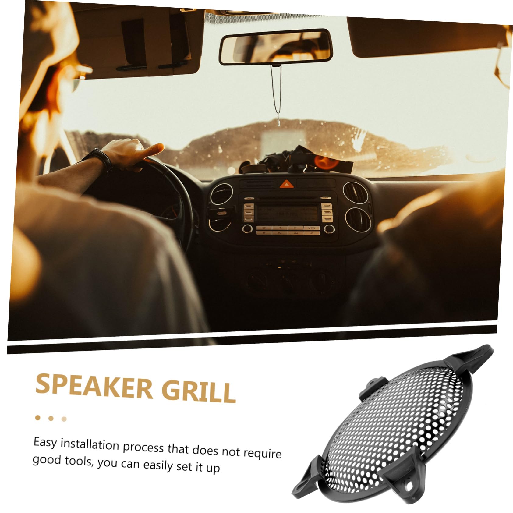 JOINPAYA 2pcs Speaker Grille Cover for Car Speakers Elegant Design Diy Installation Enhances Aesthetic Appeal and Audio Experience