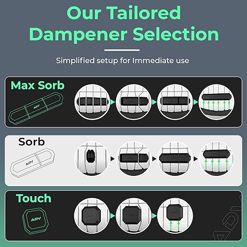 Miniatura 6 de ADV Tennis Amortiguador con tacto personalizado, paquete de 3, amortiguador de raqueta para reducir la vibración, aliviar los síntomas de lesiones y