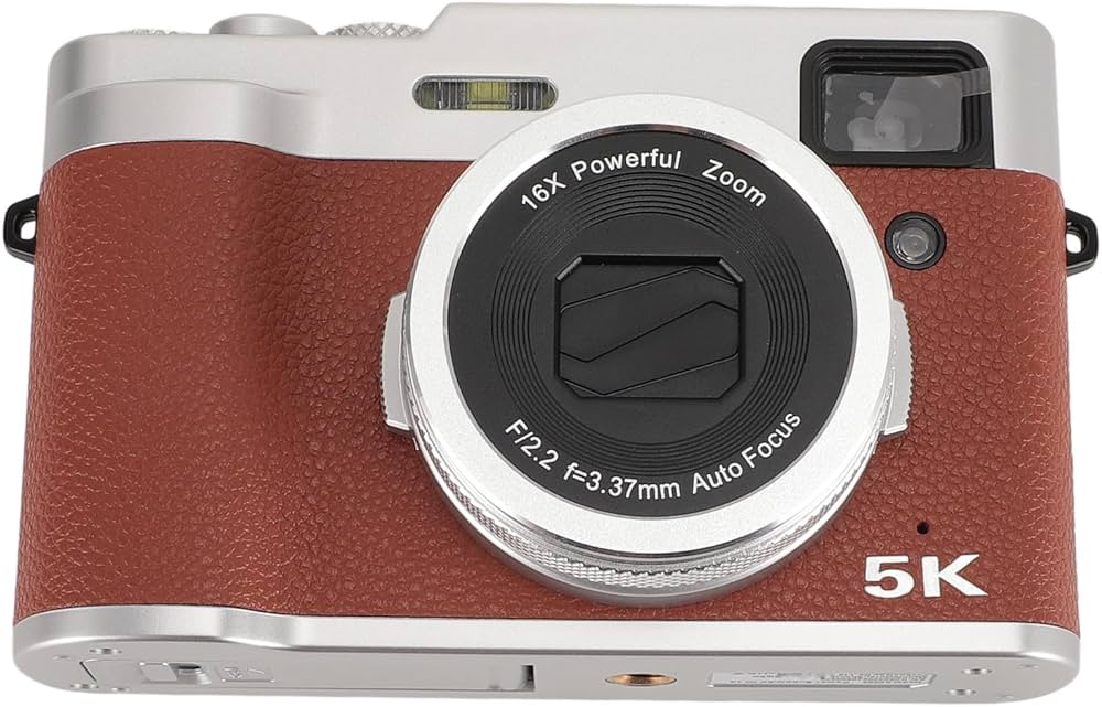 Amazon | コンパクトデジタルカメラ、5K HDカメラ、48MPフロントリア