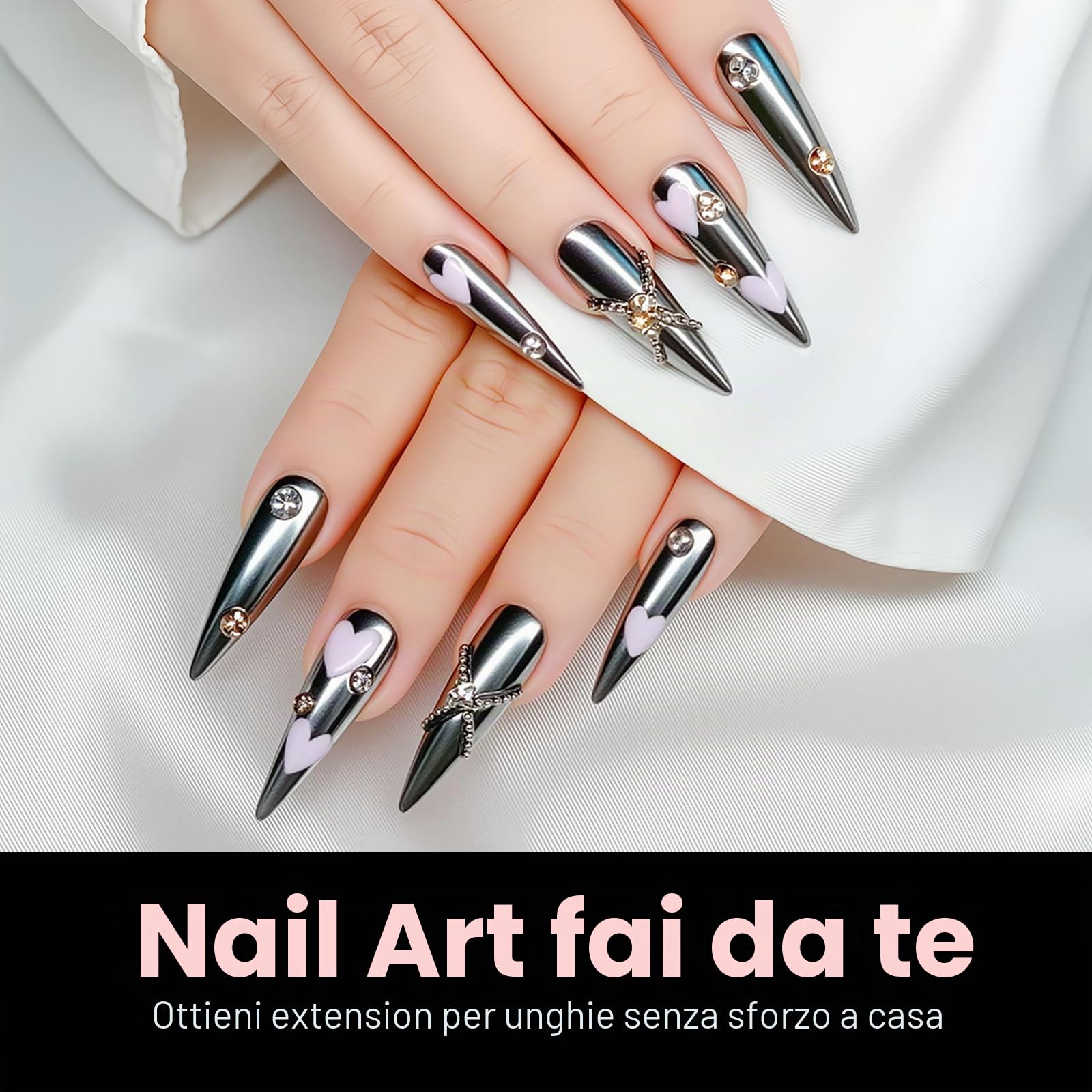 Makartt Long Almond Unghie Finte, 500 pezzi Tip in Gel per Unghie Trasparenti, Resistenti e Flessibili, Copertura Totale, Adesione Forte, Ideali per Ricostruzione e Gel Extensions
