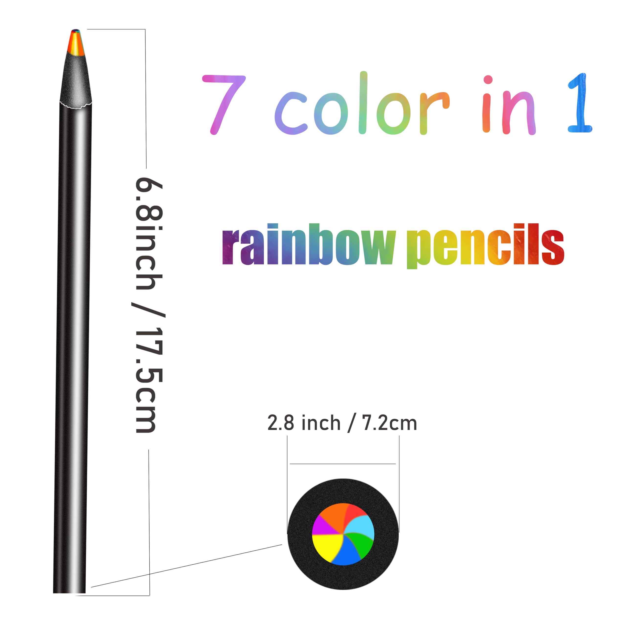 24 Lapices De Colores Arcoiris Para Dibujo Y Coloreado | Envío gratis