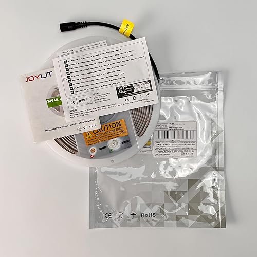 Miniatura 15 de JOYLIT Tira de luz LED COB difusa, 24 V, 5000 K, luz blanca diurna, 16.4 pies, 540 lmft, súper brillante, UL de primera calidad, recubierto de gel