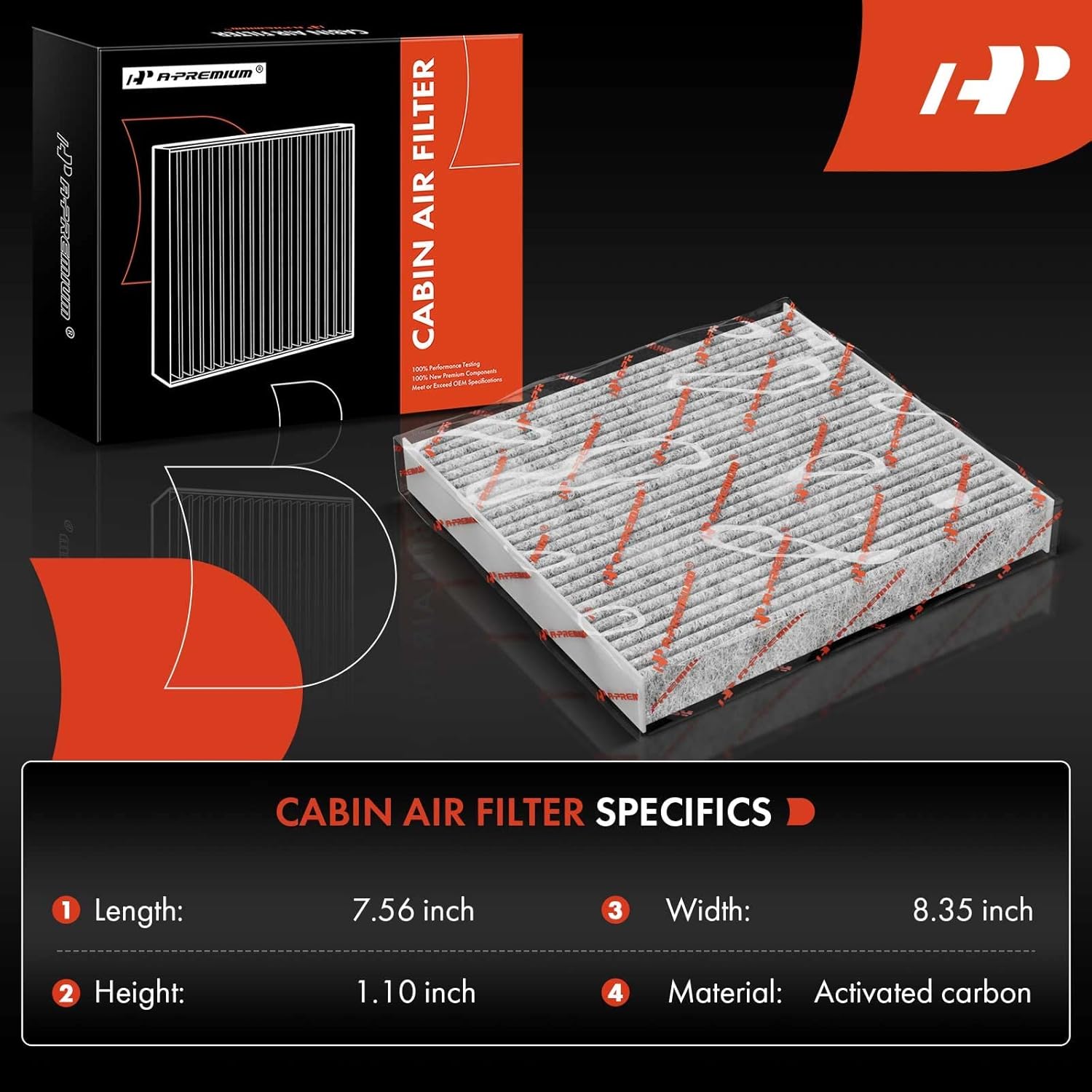 A-Premium 2-PC Engine & Cabin Air Filter with Activated Carbon Compatible with Toyota Camry 2012-2017, RAV4/Avalon 2013-2018 & Lexus ES300H 2013-2018, LS460 2007-2017, LS600H 2008-2016, HS250H