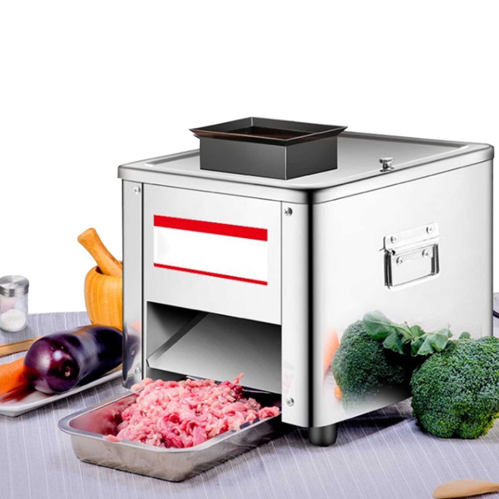 HTTGDGDH Multifunctional Meat Slicer, Stainless Steel Chicken Fish Beef Chicken Meat Vegetable Slicer, Meat Slicers For Home Commercial Use,10Mm,15mm