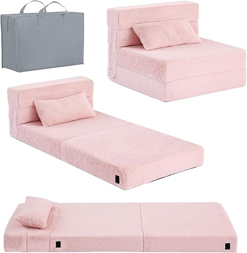 Tiita Colchón plegable para sofá cama para niños, tapete plegable lavable para siesta para niños pequeños, sofá plegable para niños, futón, silla