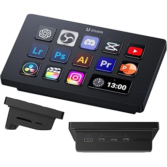 ULANZI D200H 7-in-1 Streamdeck U-Studio Stream Controller, 14 LCD Buttons and 13 Adjustable Macro Buttons, Triggering Operati